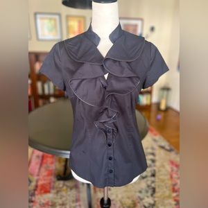 Catherine Malandrino blouse, early 2000s, zipper accents